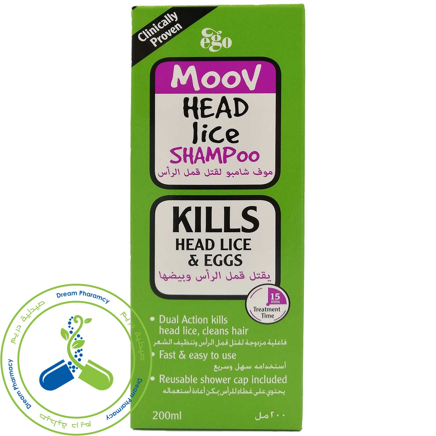 Ego Moov Head Lice Shampoo 200ML Dream Pharmacy